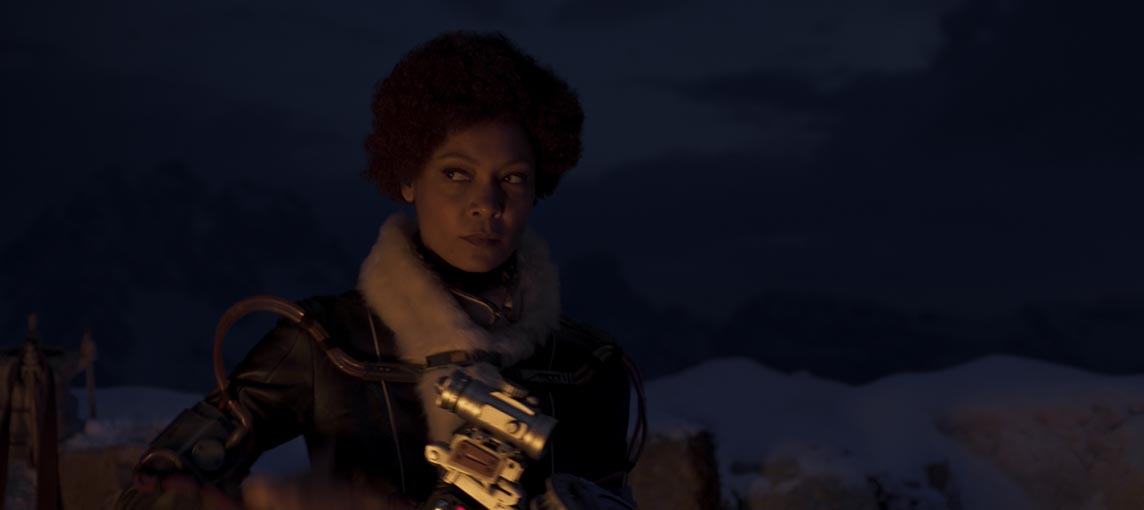 Solo: A Star Wars Story Stills Val is played by Thandie Newton in 'Solo: A Star Wars Story'