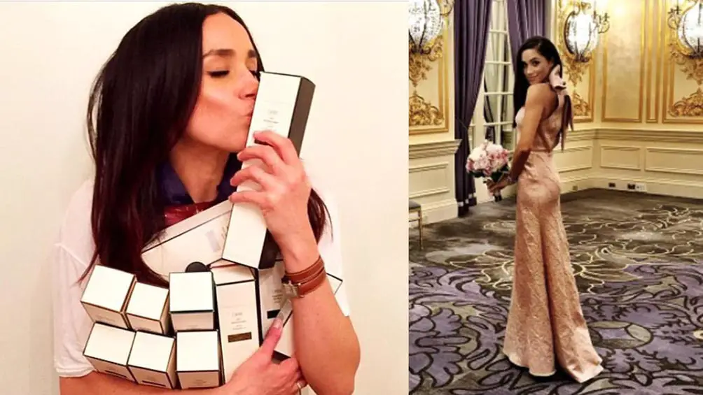 Meghan Markle posed with perfume and as a bridesmaid on her Instagram account - Photo courtesy of @meghanmarkle / Instagram