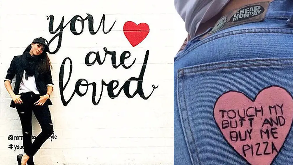 "You Are Loved" and "Touch My Butt And Buy Me Pizza" were two messages posted on her official Instagram account! Photo courtesy of @meghanmarkle / Instagram