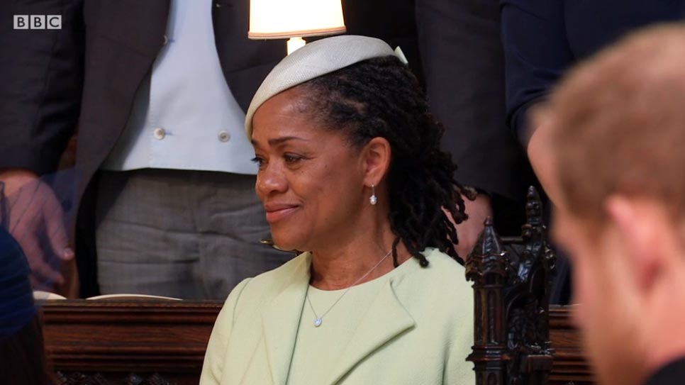 Meghan’s Mum, Doria Ragland, was the ONLY member of their family to attend her daughter's wedding - Images courtesy of © BBC
