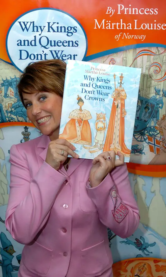 Princess Martha Louise of Norway poses with her 'Why Kings and Queens Don't Wear Crowns' at the 'All for Kids Books and More' store in Seattle, Washington © Atlantic Images