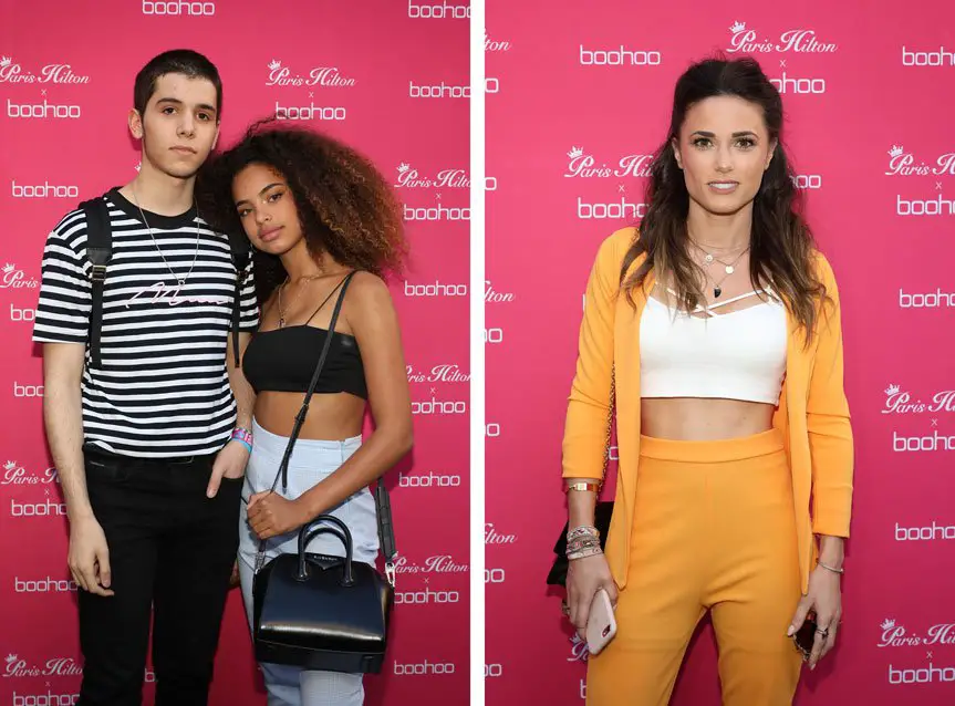 Capucine Anav wears yellow while Paola LCT cuddled up to her boyfriend on the boohoo pink carpet - Photos by Marc Piasecki / Getty Images for boohoo / Courtesy of Image.net / Atlantic Images