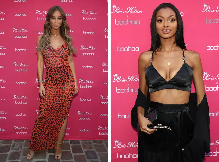 Justin Bieber's Ex girlfriend Jayde Pierce showed off her cleavage in a black crop top while Lauren Pope wore a stunning leopard patterned dress - Photos by Marc Piasecki / Getty Images for boohoo / Courtesy of Image.net / Atlantic Images