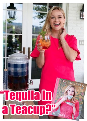 Reese Witherspoon looked stunning wearing her own Draper James pink dress promoting her book Whisky in a Teacup - Photo courtesy of @reesewitherspoon / Instagram