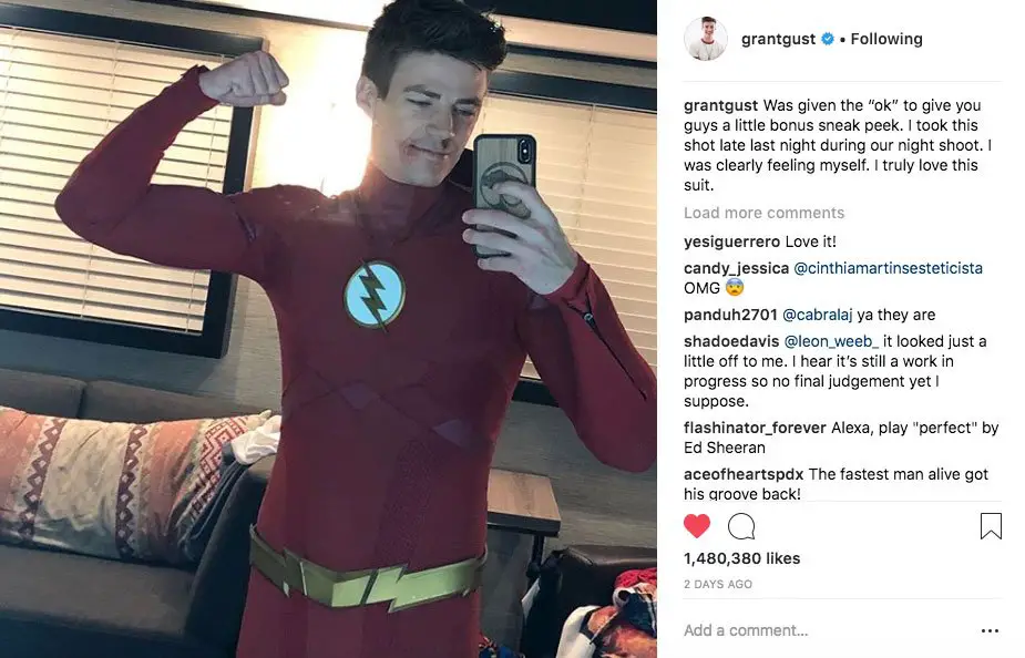 Grant Gustin teased a picture of him with a bloody lip and nose as he returned to filming season 5 of The Flash - Photo courtesy of @grantgust / Instagram