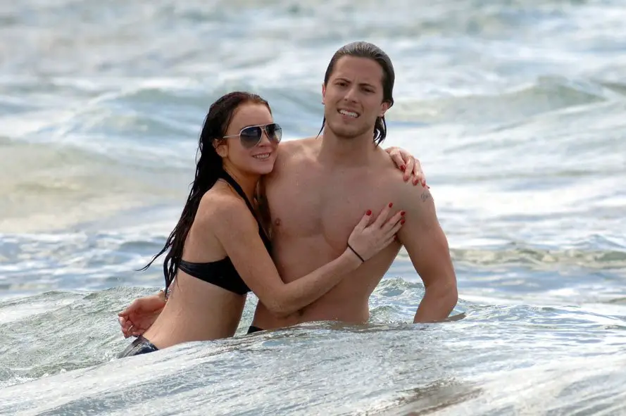 Lindsay Lohan pictured with the last owner of The Viper Room, Harry Morton in Hawaii