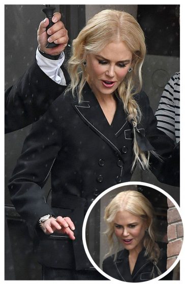 Nicole Kidman wore a stunning Chloé blazer as she braved the rain at the 2018 Toronto Film Festival © Atlantic Images