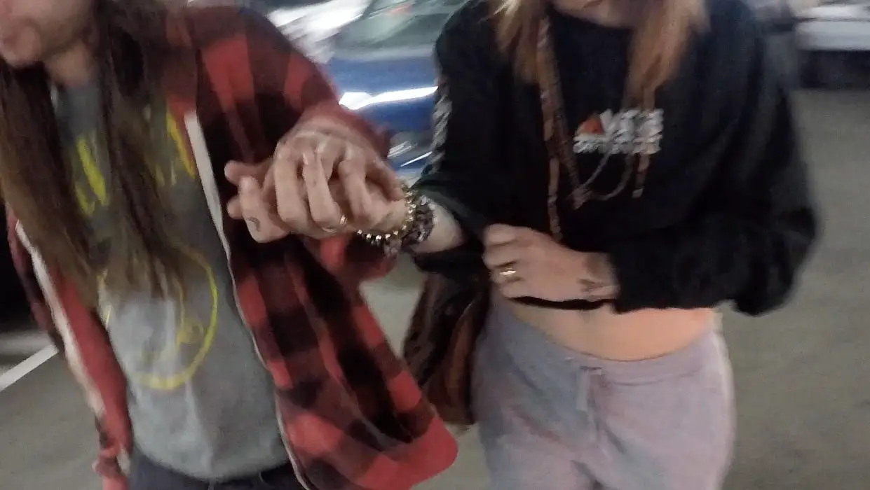 Paris Jackson showed off her wrists (which don't look slit) after TMZ reported she had tried to commit suicide © The MEGA Agency / Atlantic Images