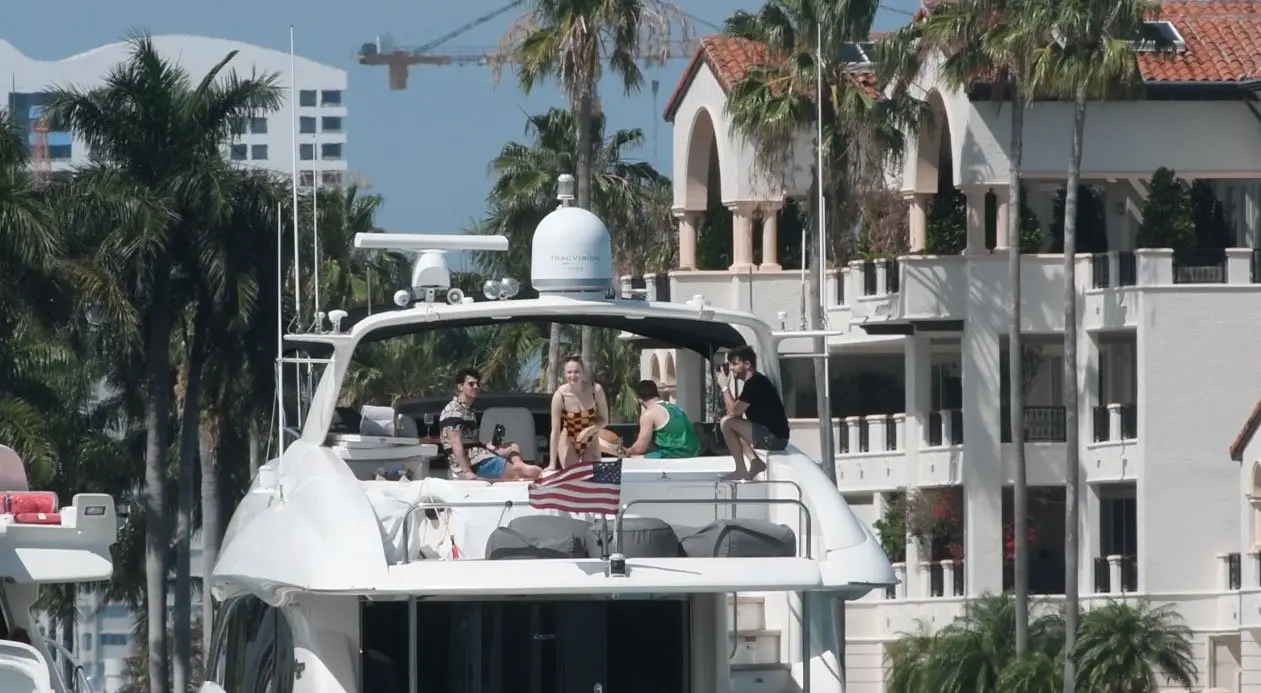 Sophie Turner, Priyanka Chopra, Nick Jonas, and Joe Jonas Jet Ski and Tube in Miami, Florida © The MEGA Agency