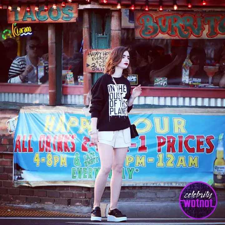 Lily Collins "In The Dust Of This Planet" Sweatshirt by BLKDNM © Atlantic Images