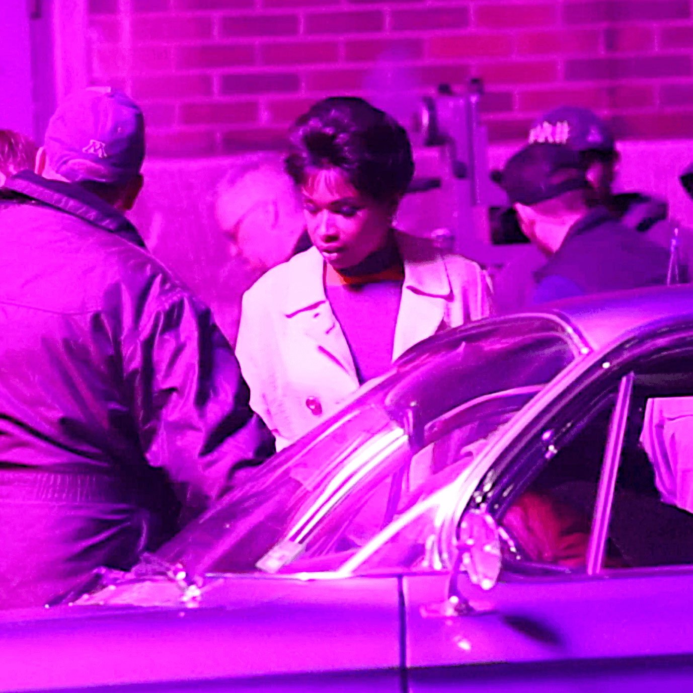 Jennifer Hudson as Aretha Franklin on set of "Respect" in New York © The MEGA Agency