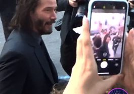 Keanu Reeves signs autographs for fans at the John Wick 3 Premiere © The MEGA Agency