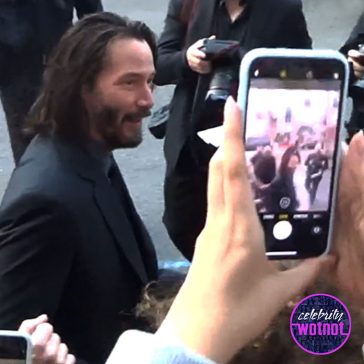 Keanu Reeves signs autographs for fans at the John Wick 3 Premiere © The MEGA Agency