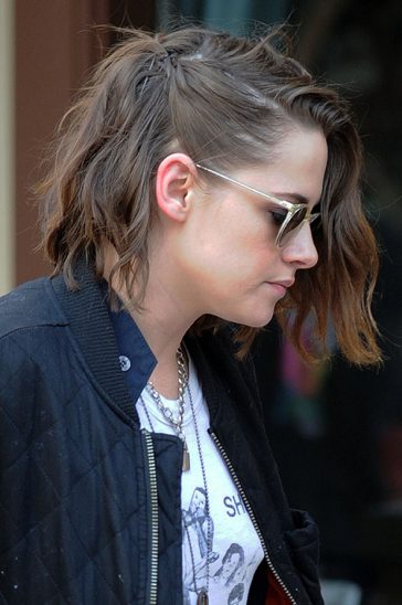 Kristen Stewart fashions a Silence + Noise Long Quilted Bomber Jacket – More FREE pics on CelebrityWotNot.Photos