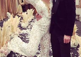 Kaley Cuoco fashioned a stunning white jumpsuit on her wedding day which is becoming the new Celebrity trend - Photo courtesy of @kaleycuoco / Instagram