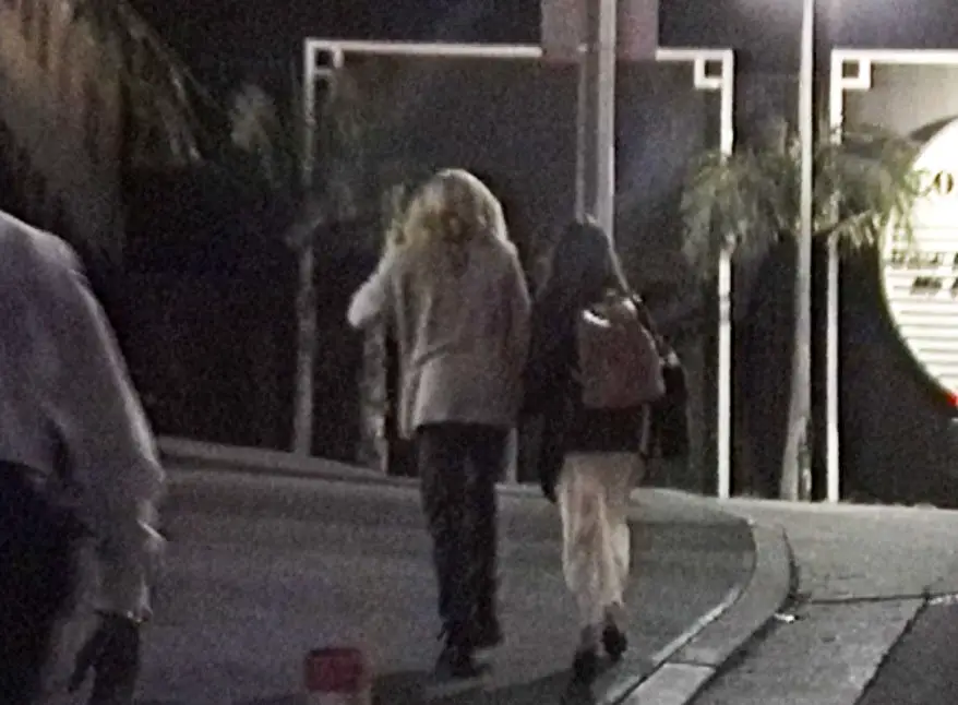 Brad Pitt had long blonde hair as he left the House of Blues club and headed to Sunset Boulevard