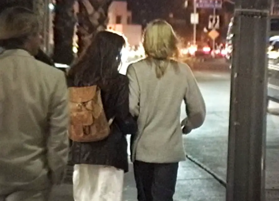 Off into the Sunset! Brad Pitt and girlfriend Jitka Pohlodek walked off on to Sunset Boulevard in Hollywood