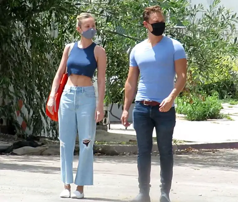 Matching at the Market! Brie Larson and Elijah Allan-Blitz have clearly been working out as they wore face masks stepping out during the Coronavirus pandemic