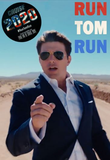 Tom Wants You! Cruise 2020 is off to a bang with this amazing video to launch his Presidential bid! Photo courtesy of YouTube / Miles Fisher