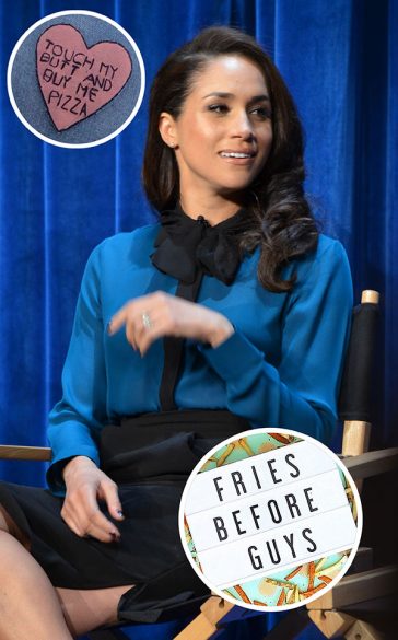 Meghan Markle wearing a smart blouse at a Suits convention at The Paley Center in Los Angeles on Monday, January 14, 2013