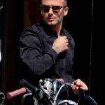Helmet Hair! Even Becks managed to look cool with his hair styled back even though he'd been wearing a helmet © Atlantic Images Helmet Hair! Even Becks managed to look cool with his hair styled back even though he'd been wearing a helmet © Atlantic Images