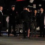 Barry Allen and Irish West share an emotional kiss filming the season finale! © MEGA / Atlantic Images The Flash Kisses Iris West in Season 3x23 Finale - The Flash Funeral Grant Gustin kisses Candice Patton with Tom Felton Keiynan Lonsdale Carlos Valdes looking on