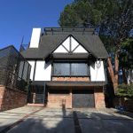 Black, white and brick! The front of the house hides the sprawling compound behind it @ Atlantic Images Lady Gaga Frank Zappa House Woodrow Wilson Hollywood Los Angeles © Atlantic Images
