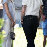 Johnny Depp chatted to a mystery lady as he took a break from filming Richard Says Goodbye © Atlantic Images Johnny Depp New Tattoo Filming Richard Says Goodbye Mystery Girl