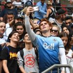 Riverdale's KJApa turned out for the Vancouver Whitecaps FC in a charity match scoring a goal and taking selfies with fans © Atlantic Images KJApa Soccer Vancouver Whitecaps Charity Match