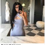 Kylie Jenner posed up in a Pretty Little Thing Dress showing off her Post Baby Body - Photo courtesy of @kyliejenner / Instagram Kylie Jenner Pretty Little Thing Dress Post Baby Body Dress Instagram Post Pregnancy News