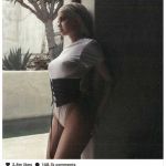 Kylie Jenner posted this revealing shot just 3 days before news was released that she is pregnant! - Photo courtesy of @kyliejenner / Instagram Kylie Jenner See Through Pregnant-News Instagram Post Revealing Body