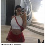 Kylie Jenner took this selfie before her pregnancy news hit the internet - Photo courtesy of @kyliejenner / Instagram Kylie Jenner Selfie Curves Phone Case