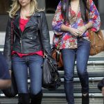 Alyson Michalka and Vanessa Hudgens both carried their own bags as the pair left a hotel in Los Angeles © Atlantic Images Alyson Michalka Vanessa Hudgens Bandslam Costars