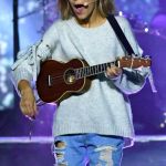 Grace VanderWaal rocked it in Vancouver, Canada as she performed at WE Day at Rogers Arena © Atlantic Images Grace Vanderwaal Hair Buns We Day Denim Jeans Fashion Ukulele Vancouver Canada